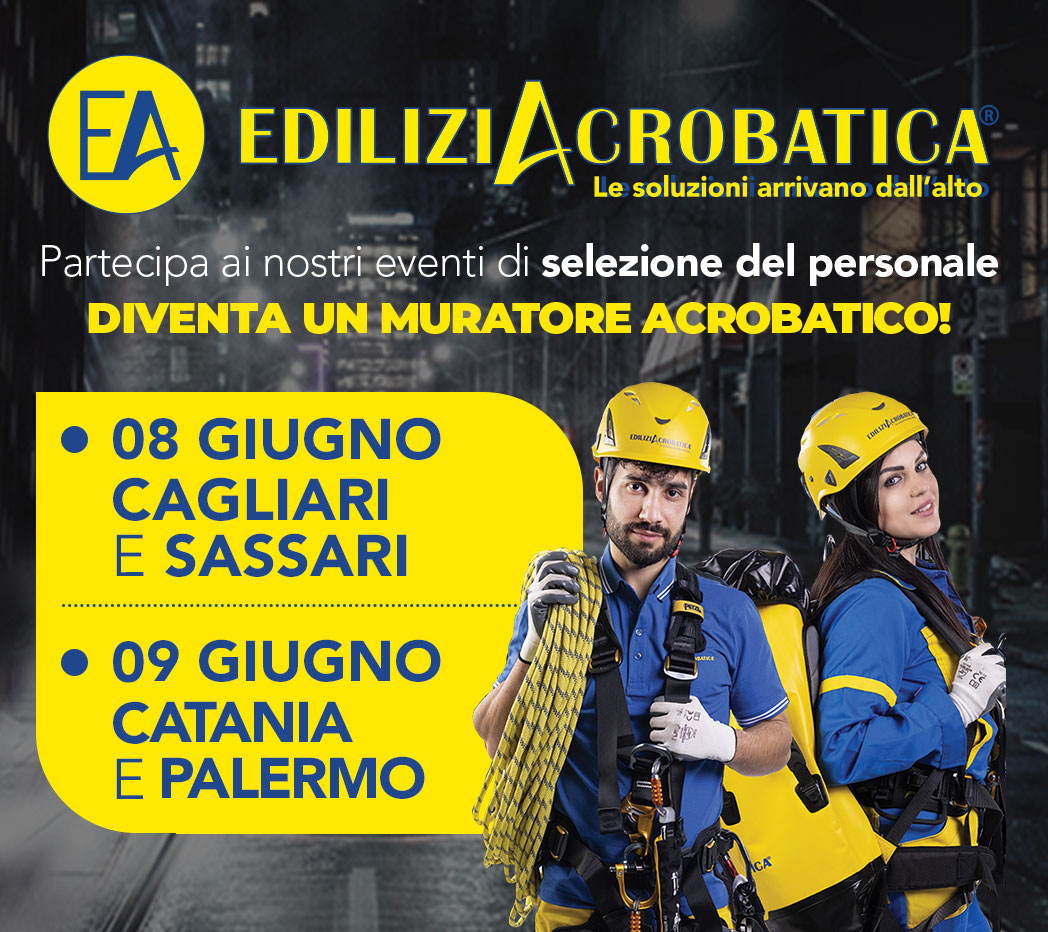 IL CAREER DAY DI EDILIZIACROBATICA FA TAPPA IN SARDEGNA E SICILIA