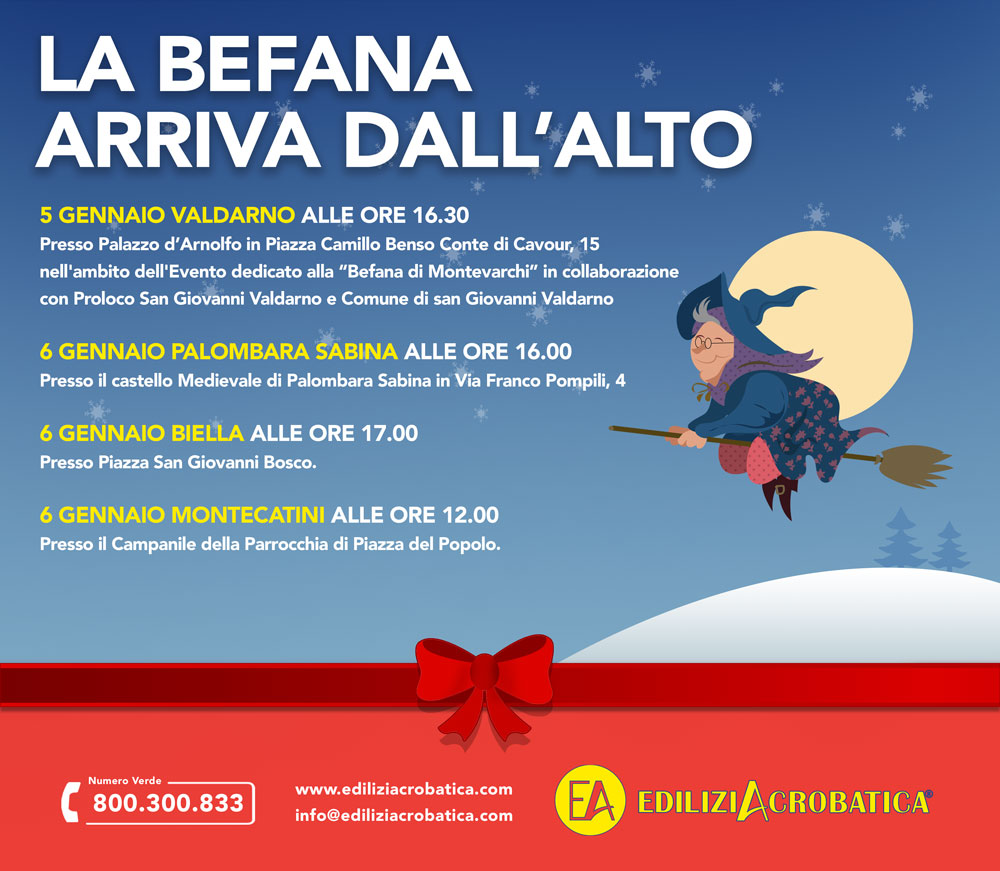 La Befana porta i dolci in tutta Italia!