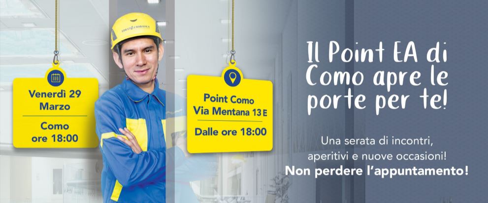 INAUGURAZIONE POINT COMO: Venerdì 29 Marzo