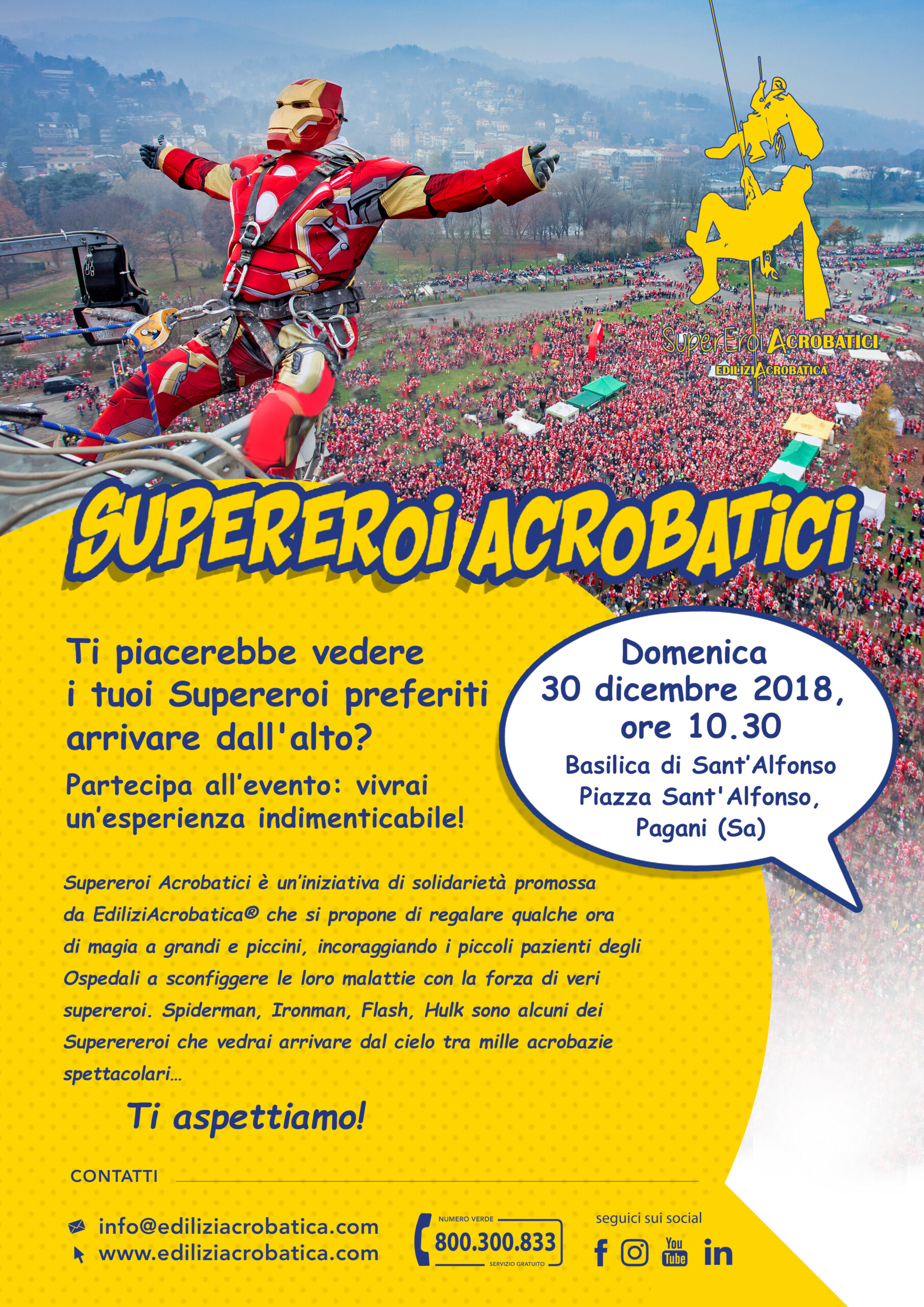 I Supereroi Acrobatici a Pagani (Sa) alla Basilica di Sant’Alfonso